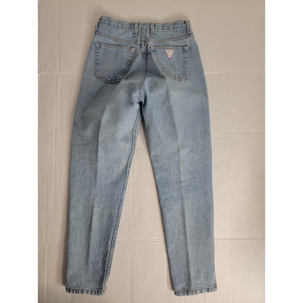 Vintage Guess High-Rise Mom Jeans30 (Measures 28" W x 28" L) Light Zip Hem USA - Picture 4 of 10